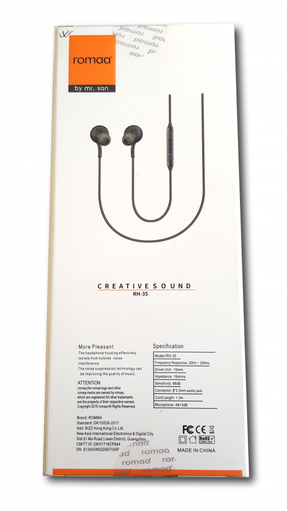 Romaa AKG Creative Sound RH-35 Earphones